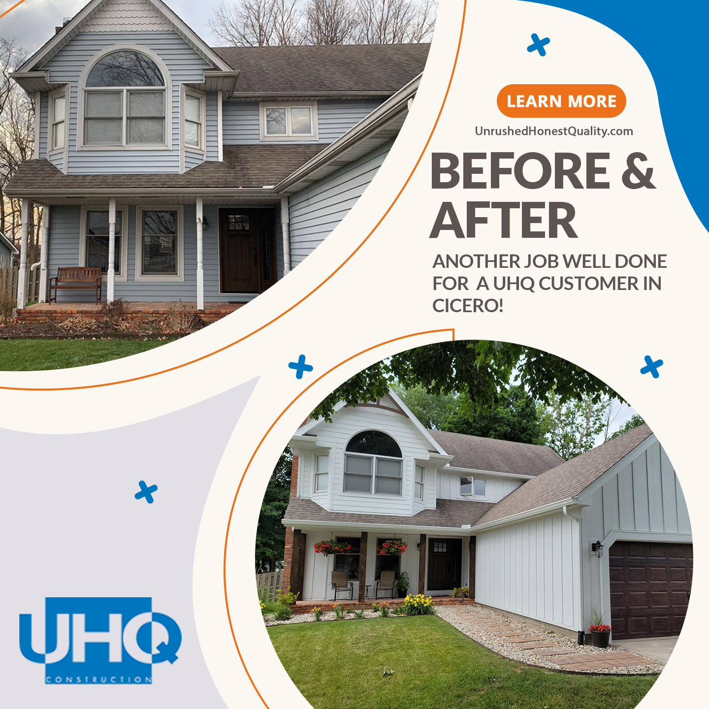 Cicero Homeowner Gets New Siding UHQ Construction
