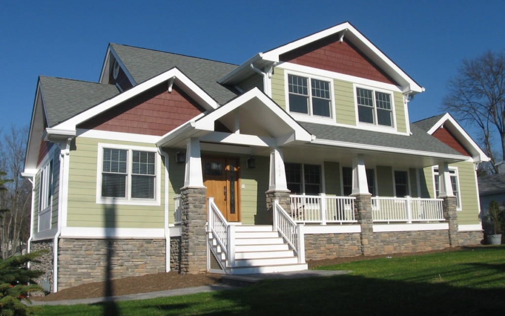 Green James Hardie siding in Columbus.