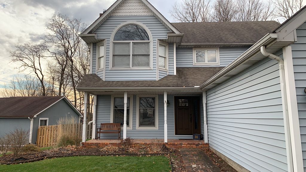 Lap and shake James Hardie siding on a home in Greencastle, IN